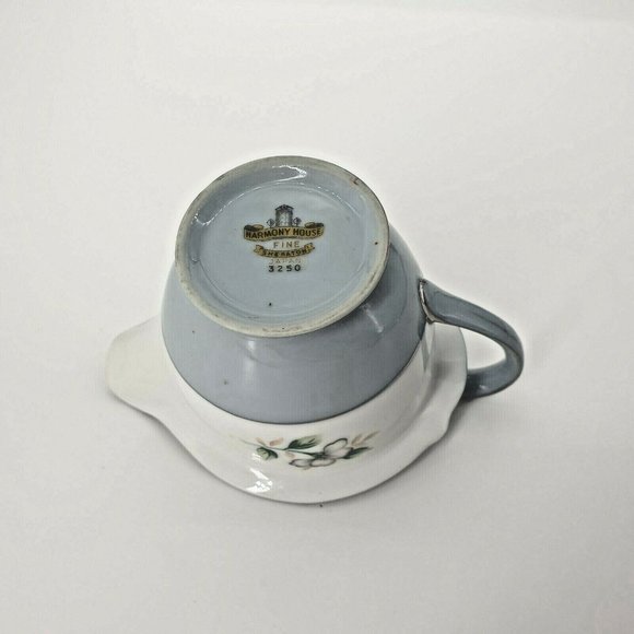 Harmony House Sheraton 3250 Creamer Japan Dish Set Floral Vintage Floral Blue - Picture 6 of 9